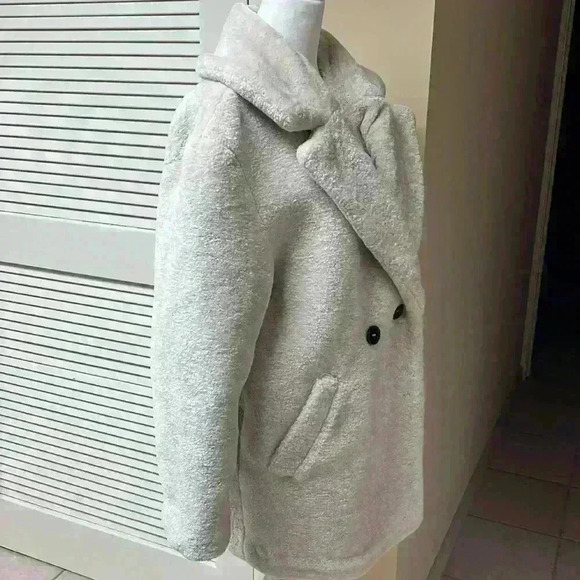 H&M Fuzzy Coat Beige - Picture 11 of 11